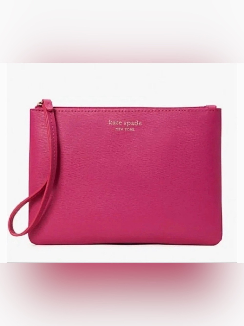 Kate Spade Keaton Dark Magenta Crush Wristlet Pink 4.8"h x 6.8"w